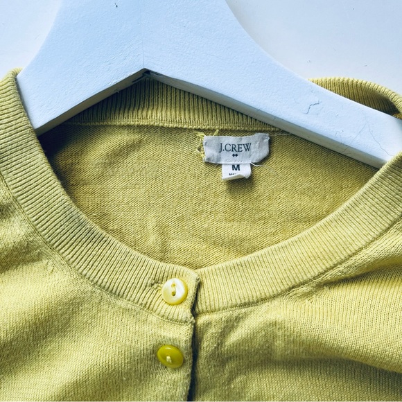 JCREW yellow cardigan size M - Picture 8 of 11